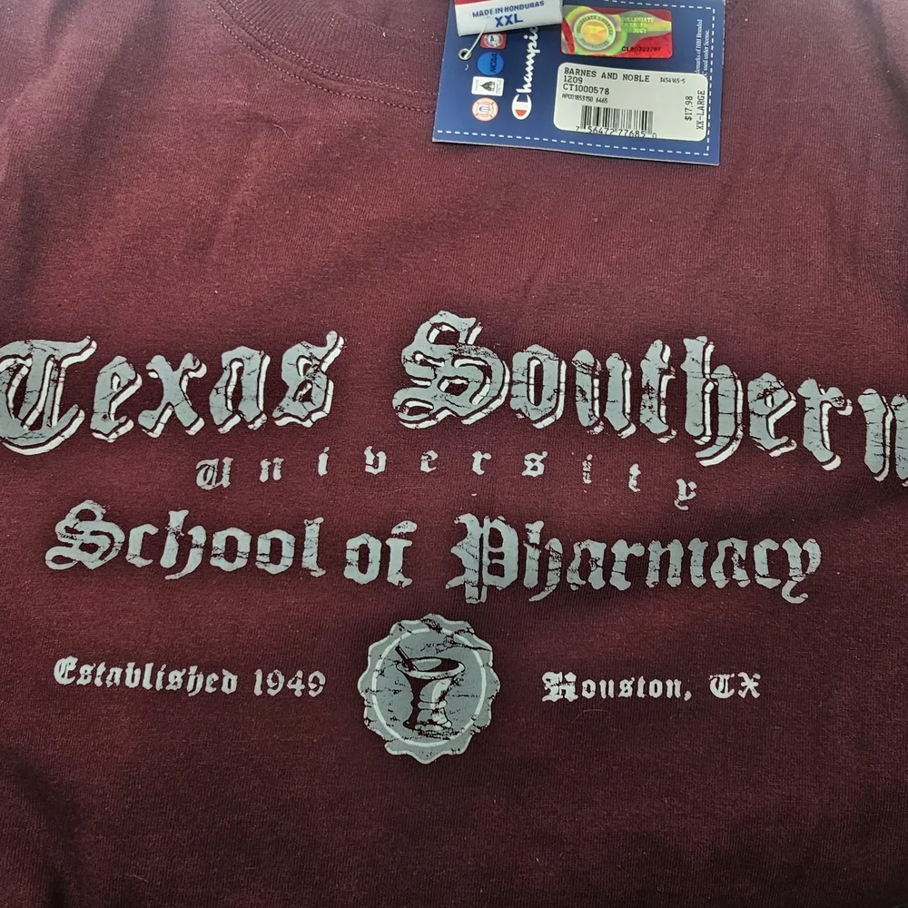 Texas Southern University Maroon Tee Men's Size XXL - Picture 3 of 6